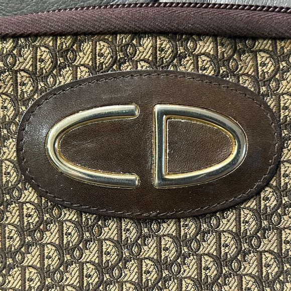 Christian Dior RARE Vintage CD Brown Trotter Cosmetic Pouch Bag mini monogram - Picture 3 of 13